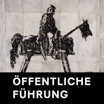 Zeichnung Reiter mit Pferd
William Kentridge, Garibaldi, 2016
© Courtesy Kentridge Studio, Foto: Thys Dullaart
Untertitel: Öffentliche Führung